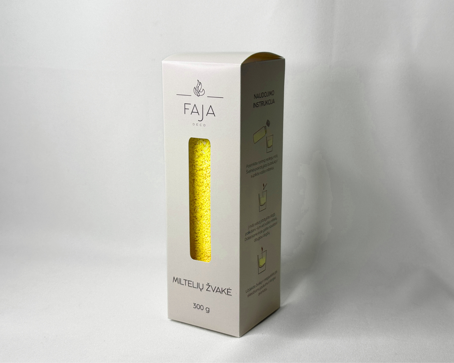 Miltelių žvakė Glowy Yellow